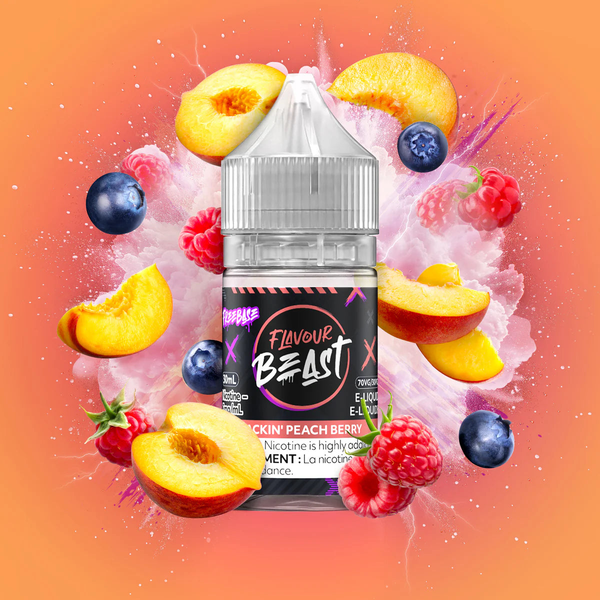 Flavour Beast Freebase Packin Peach Berry 3mg