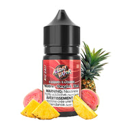 E-liquid bottle with pineapple, guava, and watermelon for 'Guava Haka Punch' flavor on a white background.